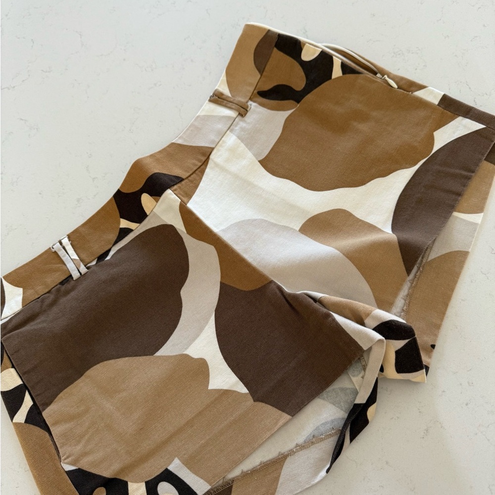 J. Crew City Fit Shorts in Brown and Cream